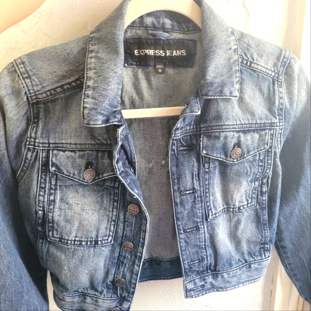 Jacket express Jean color blue size xs